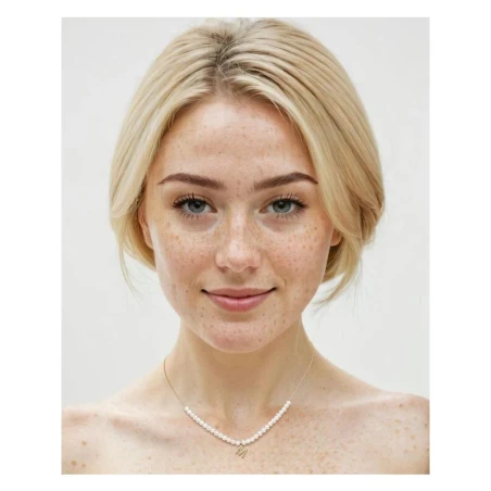 Gargantilla Litta Fiore Letra M Oro Amarillo 18Kt y Perlas Blancas LNL-220-835-UU