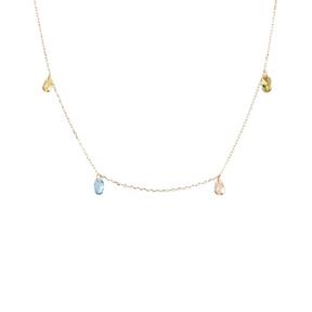 Collar PdPaola Bloom Plata Baño Oro y Circonitas Multicolor CO01-866-U