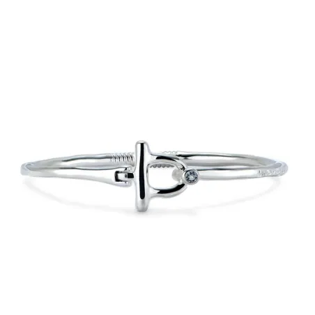 Pulsera UNOde50 Ser Indomable Baño Plata y Topacio Blanco PUL2449BLNMTL0M