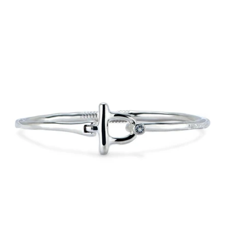 Pulsera UNOde50 Ser Indomable Baño Plata y Topacio Blanco PUL2449BLNMTL0M