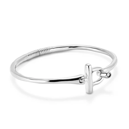 Pulsera UNOde50 Ser Indomable Baño Plata y Topacio Blanco PUL2449BLNMTL0M