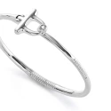Pulsera UNOde50 Ser Indomable Baño Plata y Topacio Blanco PUL2449BLNMTL0M