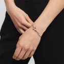 Pulsera UNOde50 Ser Indomable Baño Plata y Topacio Blanco PUL2449BLNMTL0M