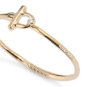Pulsera UNOde50 Ser Indomable Baño Oro y Topacio Blanco PUL2449BLNORO0M