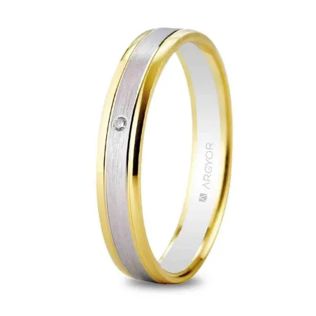 Alianza bicolor diamante 5240496D