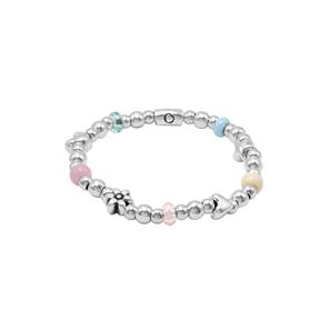 Pulsera Ciclón Funny Baño Plata y Cristales Murano Beige 243107-63-0