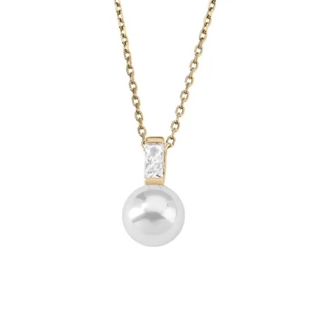 Gargantilla Majorica Auva Plata Baño Oro y Perla 10mm 12265.01.1.000.010.1