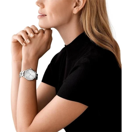Reloj MK7474 Michael Kors Slim Runway Plateado Analógico