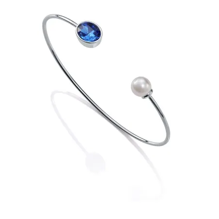 Pulsera Viceroy Fashion Chic Mujer Acero Inoxidable Perla y Cristal Azul 3198P11000