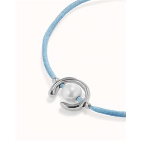 Pulsera UNOde50 Ser Diferente Hilo Azul, Baño Plata y Perla Shell PUL2505AZUMTL0M 2