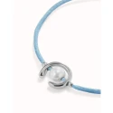 Pulsera UNOde50 Ser Diferente Hilo Azul, Baño Plata y Perla Shell PUL2505AZUMTL0M