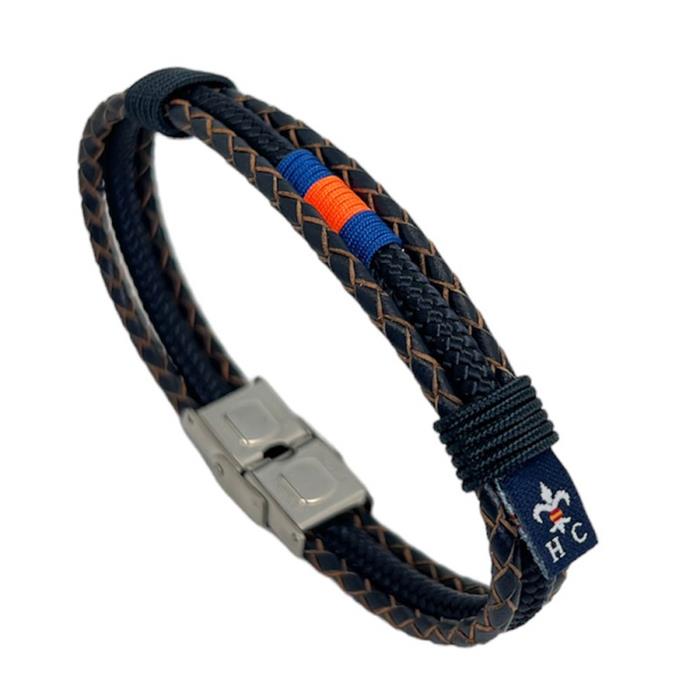 Pulsera Hispania Fortune Azul Marino y Naranja PHF-216-2AAA-2AKPK