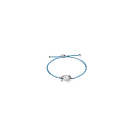 Pulsera UNOde50 Ser Diferente Hilo Azul, Baño Plata y Perla Shell PUL2505AZUMTL0M