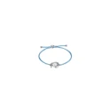 Pulsera UNOde50 Ser Diferente Hilo Azul, Baño Plata y Perla Shell PUL2505AZUMTL0M