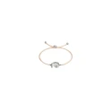 Pulsera UNOde50 Ser Diferente Hilo Salmón, Baño Plata y Perla Shell PUL2505SLMMTL0M