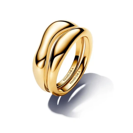 Anillos Pandora Essence Combinables Forma Orgánica Baño Oro 163264C00