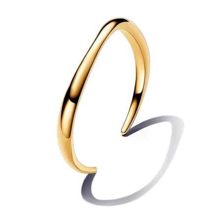 Pulsera Pandora Essence Rígidad Abierta Forma Orgánica Baño Oro 563310C00