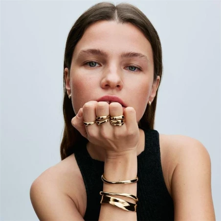 Anillos Pandora Essence Combinables Forma Orgánica Baño Oro 163264C00