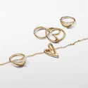Anillos Pandora Essence Combinables Forma Orgánica Baño Oro 163264C00