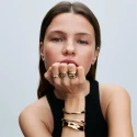 Pulsera Pandora Essence Rígidad Abierta Forma Orgánica Baño Oro 563310C00