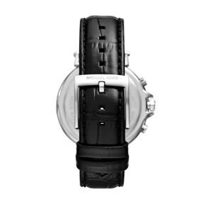 Reloj Michael Kors Leather Plateado y Negro Cronógrafo Unisex MK7499 2