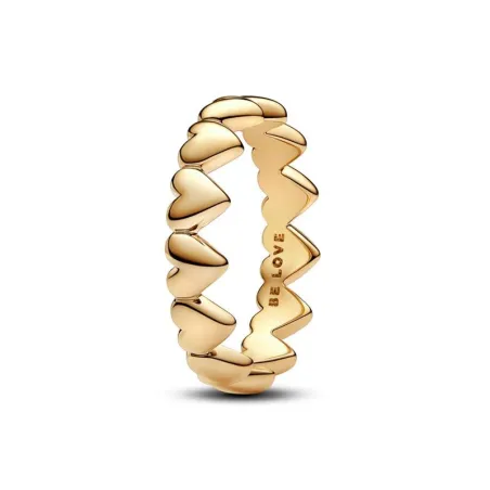 Anillo Pandora Corazones Baño Oro 163427C00