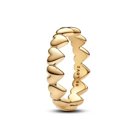Anillo Pandora Corazones Baño Oro 163427C00