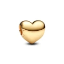 Charm Grabable Pandora Corazón Mediano Baño Oro 763439C00