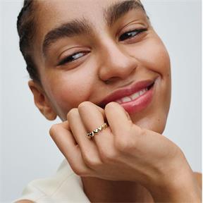 Anillo Pandora Corazones Baño Oro 163427C00 2