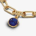 Charm Mini Medallón Pandora Me Grabable Baño Oro y Azul 763388C01