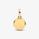 Charm Mini Medallón Pandora Me Grabable Baño Oro y Verde 763389C01