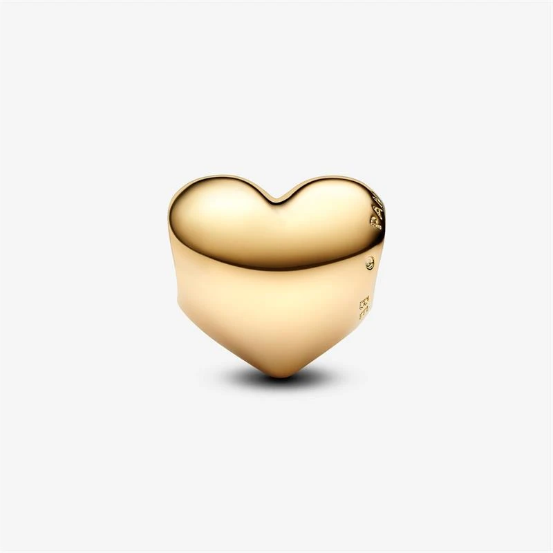 Charm Grabable Pandora Corazón Mediano Baño Oro 763439C00
