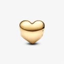 Charm Grabable Pandora Corazón Mediano Baño Oro 763439C00