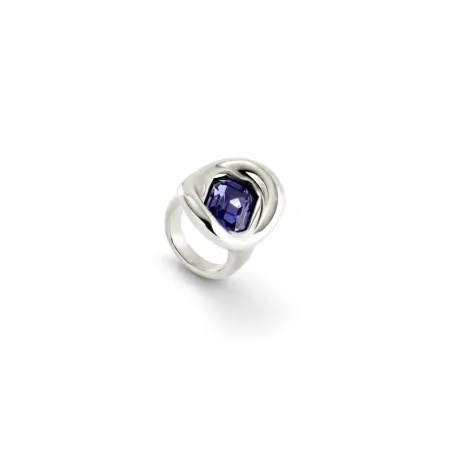 Anillo UNOde50 Ser Valiente Baño Plata y Cristal Morado ANI0826MORMTL