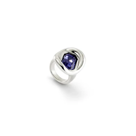 Anillo UNOde50 Ser Valiente Baño Plata y Cristal Morado ANI0826MORMTL