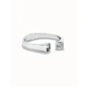 Pulsera UNOde50 Ser Sin Complejos Baño Plata y Cristales Blancos PUL2485BLNMTL0M