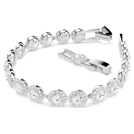 Pulsera Swarovski Una Angelic Baño Rodio y Cristales Blancos 5682279