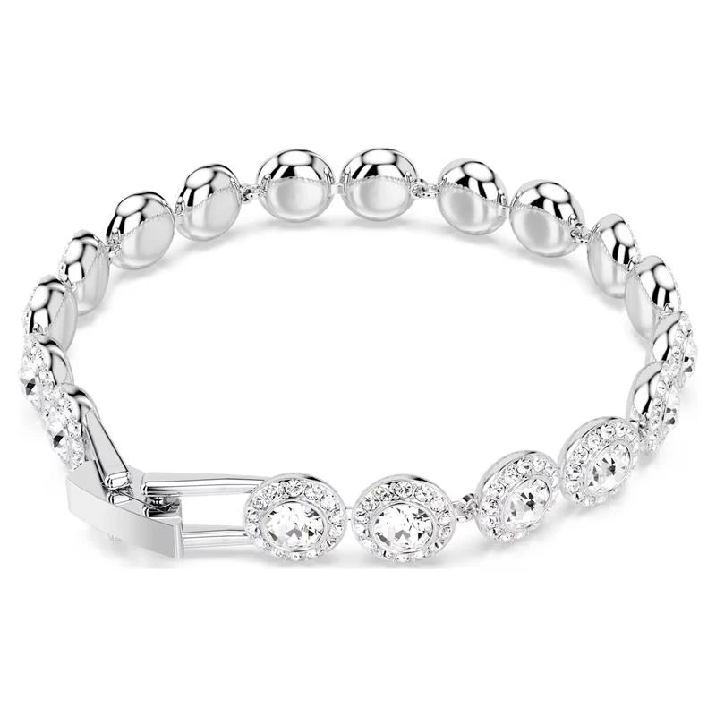 Pulsera Swarovski Una Angelic Baño Rodio y Cristales Blancos 5682279