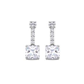 Pendientes Luxenter Asju Plata Año Rodio y Circonitas Blancas EF1950000