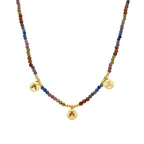 Collar Luxenter Ufore Plata Baño Oro y Piedras Multicolor NXA531YC2000