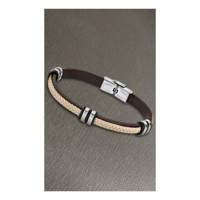 Pulsera Lotus Style Hombre marrón y crema  LS1829-2/6
