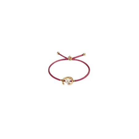 Pulsera UNOde50 Ser Diferente Hilo Malva, Baño Oro y Perla Shell PUL2505MLVORO0M