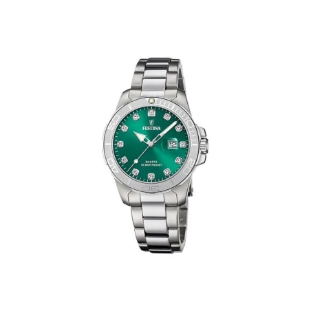 Reloj Festina Boyfriend Plateado y Verde Mujer Analógico F20503/7