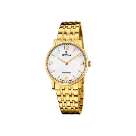 Reloj Festina Swiss Made Dorado y Nácar Analógico Mujer F20048/2