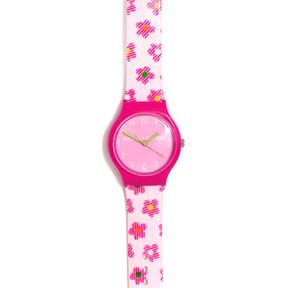 Reloj Agatha Ruiz de la Prada Flip Florecillas Rayadas Rosa AGR378