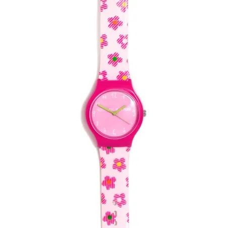 Reloj Agatha Ruiz de la Prada Flip Florecillas Rayadas Rosa AGR378