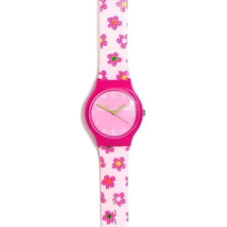 Reloj Agatha Ruiz de la Prada Flip Florecillas Rayadas Rosa AGR378