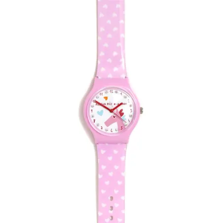 Reloj Agatha Ruiz de la Prada Flip Corazones y Unicornio Lila y Brillantes AGR385