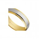 Alianza de boda de oro bicolor 5mm 5250158
