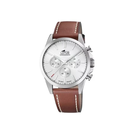Reloj Lotus Chrono Plateado y Marrón Hombre 18990/1
